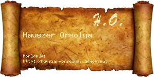 Hauszer Orsolya névjegykártya